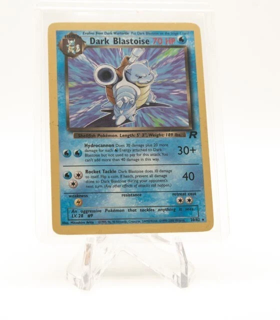 Dark Blastoise 20/82 NM Good Condition Team Rocket Rare Non-Holo Pokemon Card