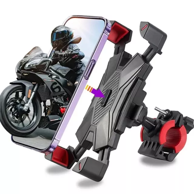 Support de Téléphone Portable Noir pour Moto Quad Scooter Vélo Trotinette