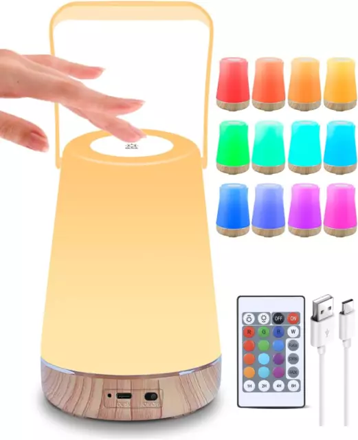 Lampada Da Comodino, Luce Notturna LED Bambini Touch Dimmerabile Lampada Da Tavo
