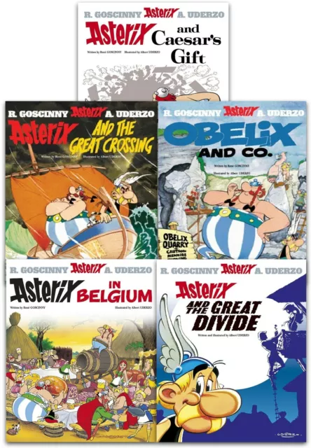 Asterix Series 5 Collection 5 Books Set (Book 21-25) Asterix and Caesars Gift