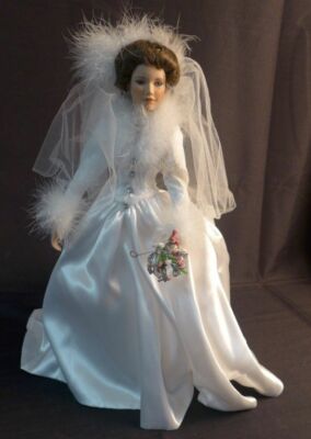 WINTER ROMANCE BNIB Porcelain Bride Doll-Sandra Bilotto ASHTON DRAKE GALLERIES