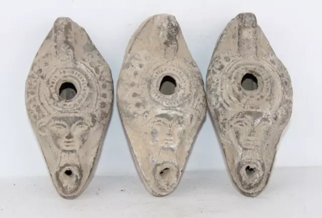 3 PHARAONIC ANCIENT EGYPTIAN Oil Lamp Old Pharaoh Egyptian Lamp EGYPT HISTORY 2