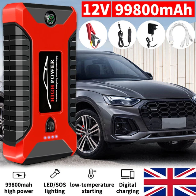 99800MAH CAR JUMP Starter Booster Jumper Box Power Bank Battery Charger ...