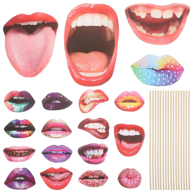120 set di oggetti di scena fotografici bocca carta sposa photobooth forniture selfie
