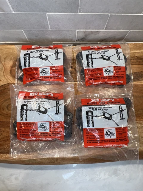 40 Red Snapper SNAP’R Wood Fence Corner Post Electric Fence Insulators 4x10 CP10 40 Red Snapper SNAP’R Wood Fence Corner Post Electric Fence Insulators 4x10 CP10