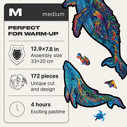UNIDRAGON Wooden Puzzle Jigsaw, Best Gift for Adults and Children, Unique  [NEW] 2