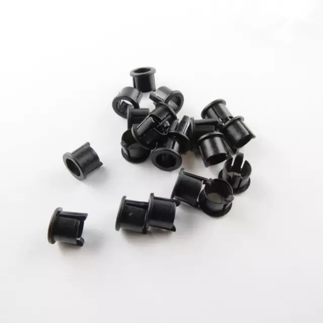 2x Negro Ledfassungen para 5mm Leds, LED Versión Anillos de Montaje Plástico