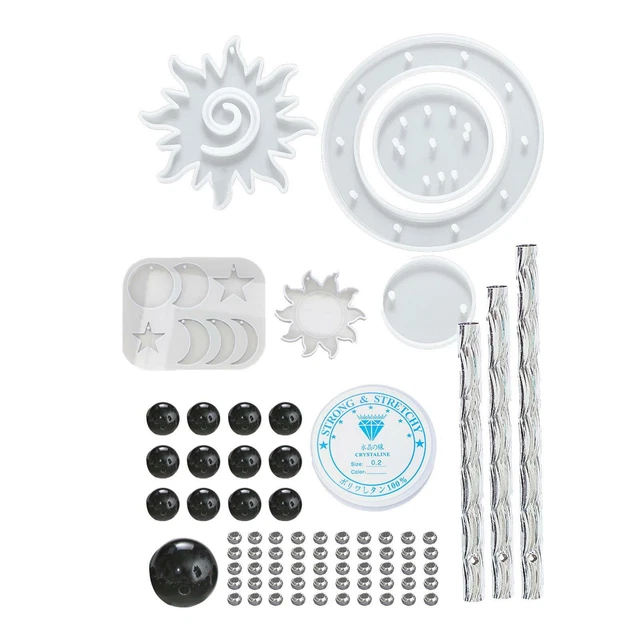 Windspiele Harz Formen, Sonne Mond Wandbehang Kristall Planet Silikon Set, für 3