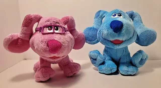 Blues Clues & You Magenta and Blue Plush 7" with Glasses Pink Stuffed Animal