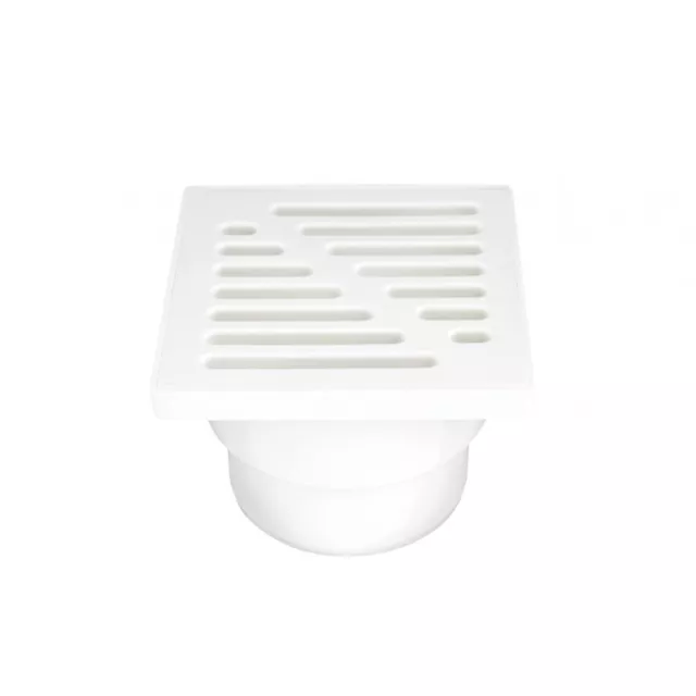 Plastique Blanc Sol Vidange Piège 150mm x 150mm/110mm Sol Déchet Tuyau Connexion