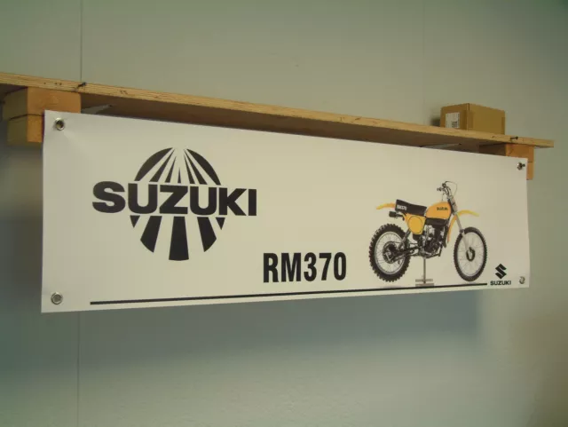 Suzuki RM370 Banner Motocross Workshop Garage Logo pvc Display show Sign