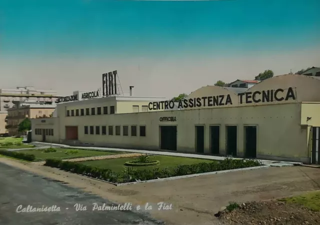 CALTANISSETTA - Via Palmintelli e la Fiat, centro assistenza,  vg 1959 f.g.