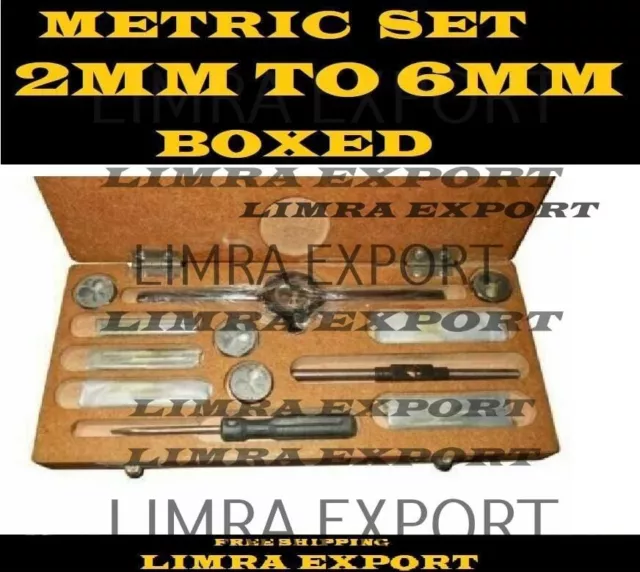 BRAND NEW HEAVY DUTY METRIC TAP AND DIE SET 02MM TO 6MM- METRIC COMPLETE Box