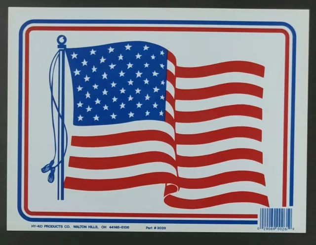 New "Old Glory" Red White and Blue American Flag Made in The U.S.A. Plastic Sign