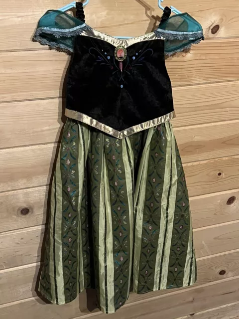 AUTHENTIC Disney Parks FROZEN Princess ANNA Deluxe Party Costume Child Size 7/8