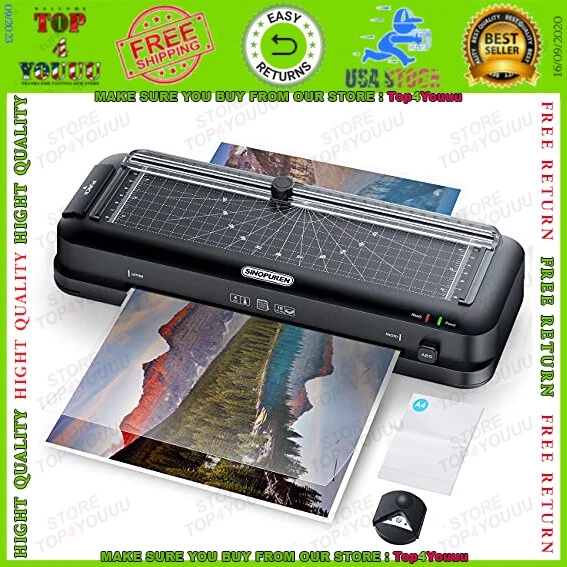 Laminator Machine, 9-Inch Thermal Laminator, A4, Letter Size, Black