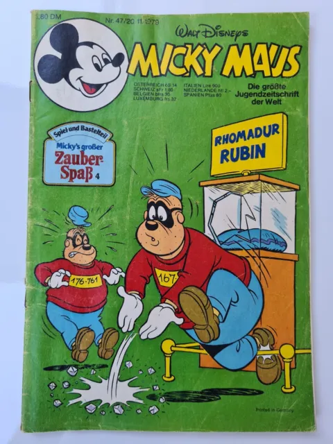 Micky Maus Hefte Walt Disney Sammler alte Ausgaben Nr. 47/20.11. 1979