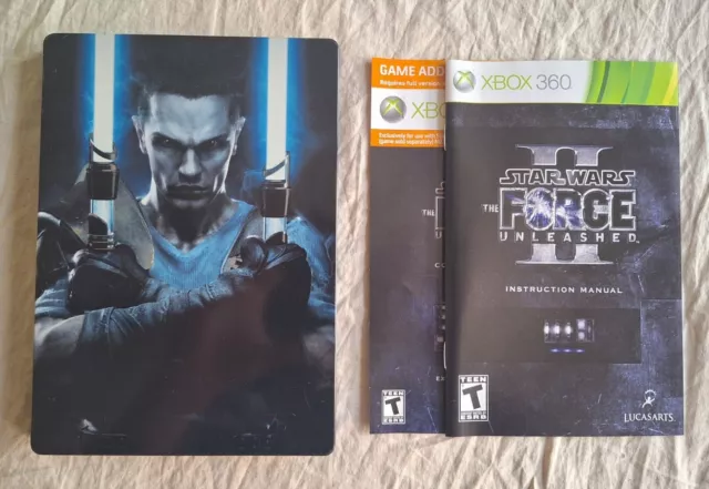 Star Wars The Force Unleashed II (2) Collectors Steel Book Edition (Xbox 360)