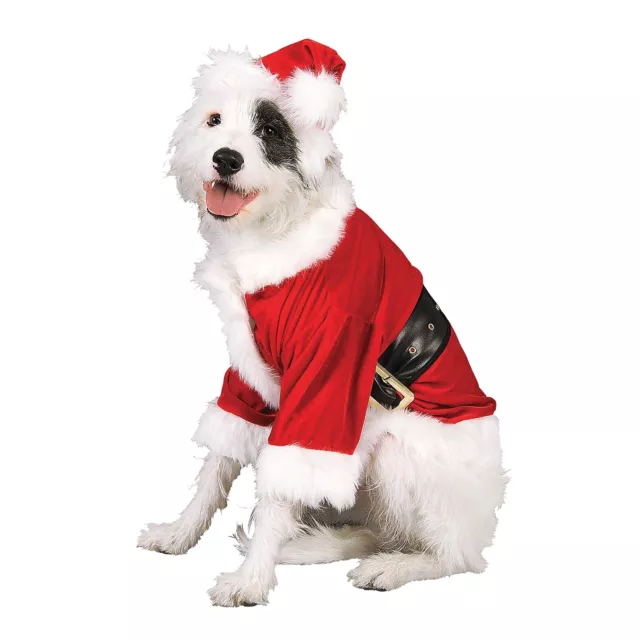 Official Rubie's Santa Claus Dog Costume, Christmas Pet Dress Up, Size Medium