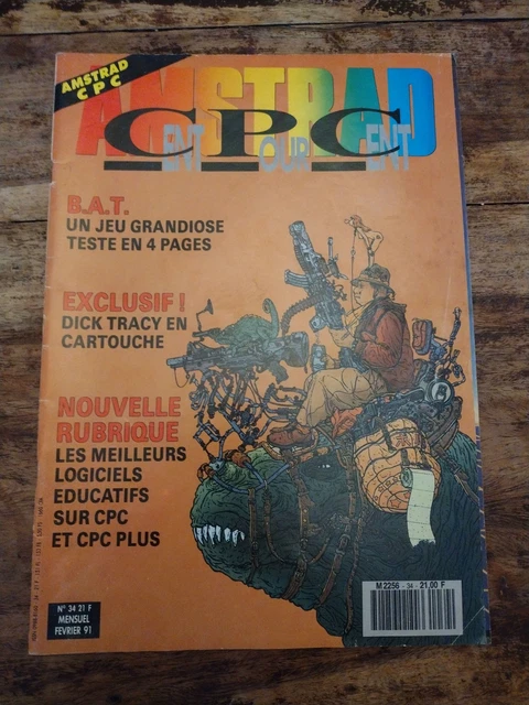 Magazine Amstrad Cent Pour Cent – N°33 – Janvier 1991 – Rare – Bon État