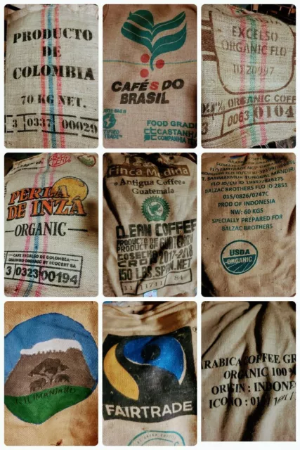 Authentic Burlap Jute Coffee Bags - Full Size