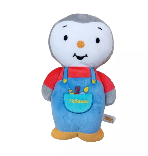 Doudou peluche tchoupi salopette et crayons jemini 27 cm NON MUSICAL TBE