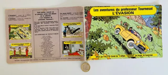 Aventures Professeur Tournesol  Fruit d'Or Tintin & Milou Hergé vintage 1977.