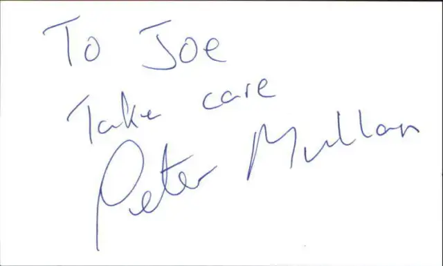 Peter Mullan Actor Ozarks Signed 3" x 5" Index Card