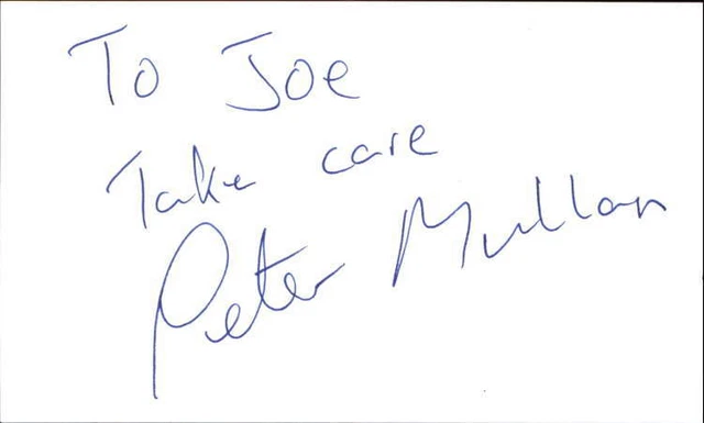 Peter Mullan Actor Ozarks Signed 3" x 5" Index Card