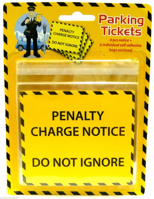 2 Pack of 6 Fake Parking Ticket Good Fun Joke Penalty Charge Notice Fine Prank