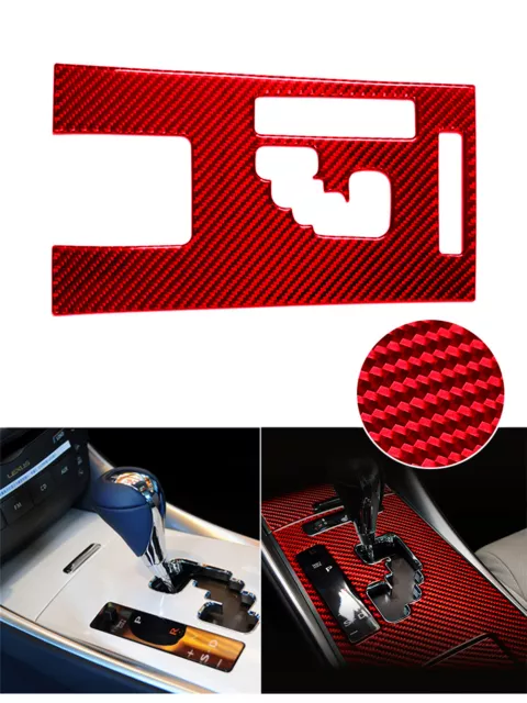 Red Carbon Fiber Gear Shift Box Panel Trim Type-A For Lexus IS250 2006-2012