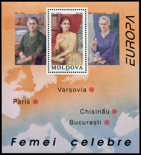 Europa / Cept Moldavia 1996 / Hb 11 Donne Famose