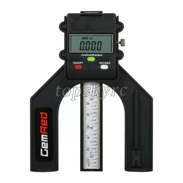 Professional Measuring Tool Portable Digital Depth Gauge 0-80mm Depthometer tps