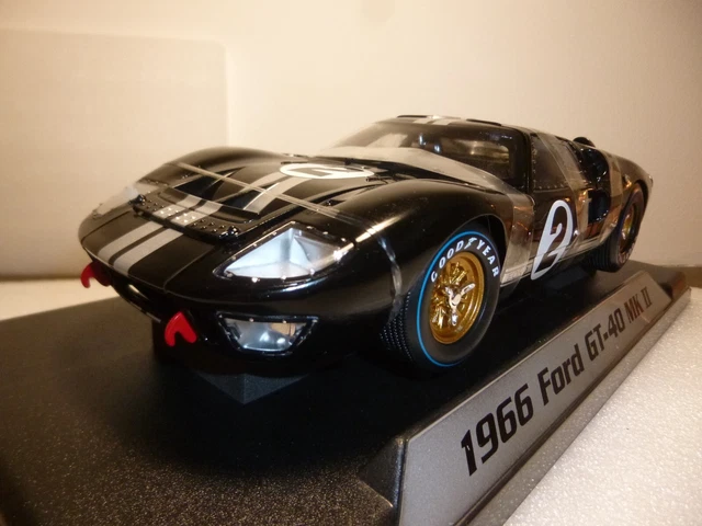 Bandai Japon Ford GT40 Tôle 1966 Jouet Mécanique Piles 27cm Bleu