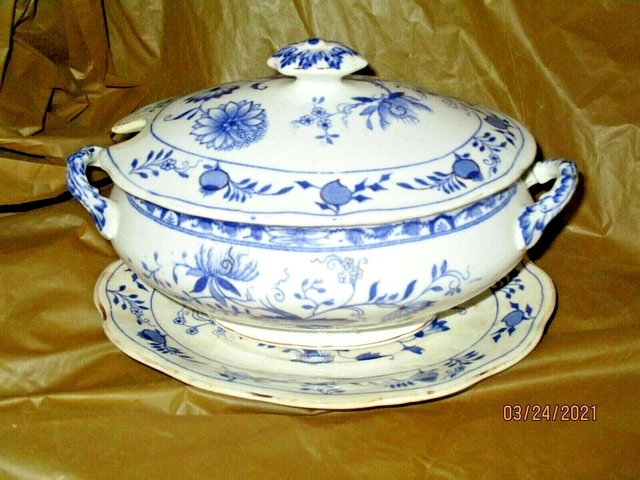 Grimwades Stoke On Trent Carro Covered Dish Sauce Gravy w/Underplate 1906