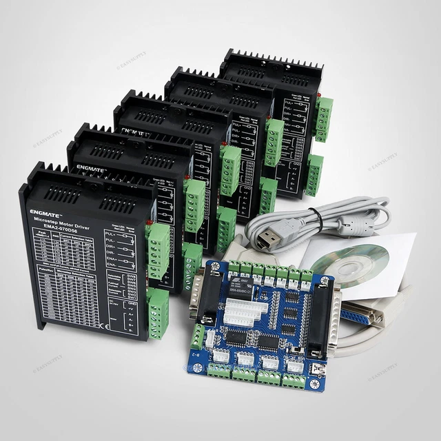 5 AXES DIY CNC Kit & EMA2-070D56 Pilote pas à pas Pour Nema 23, Nema 34 ...
