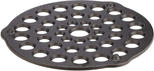 Trivet Cast Iron Meat Rack Lodge Pre-Seasoned, 8-Inch Dutch Oven Griddle Grill