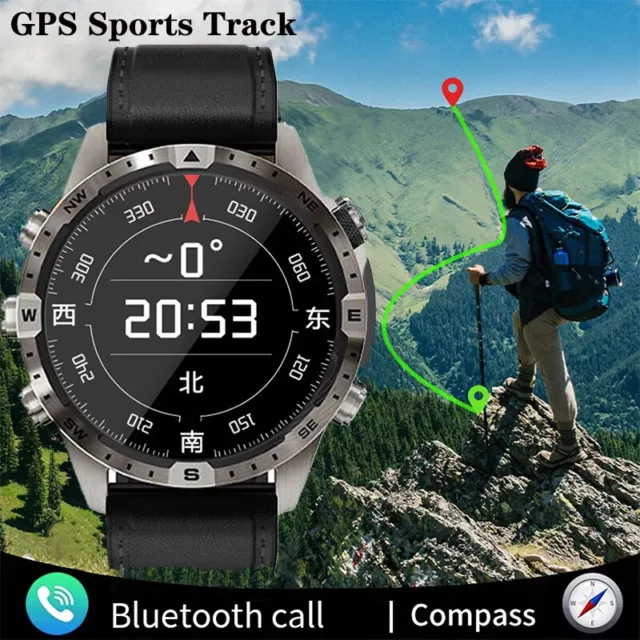 Smartwatch Hommes Smart Montre NFC Étanche Sport Bluetooth GPS Appel