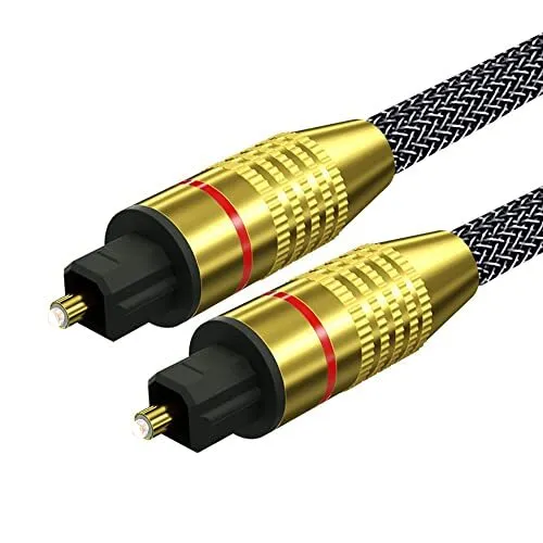 2m Toslink Cable fibre optique Technologie surround Dolby AC3 et DTS Cable coaxi