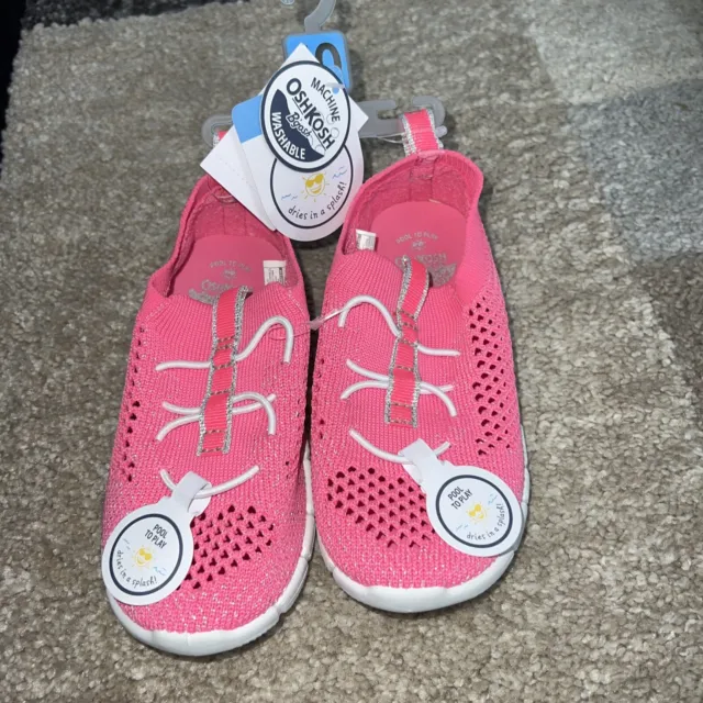 Osh Kosh B'Gosh - Pink Glitter Water Shoes - Youth Children's Girls, Size 10 NWT