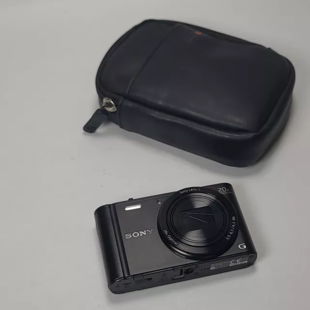 Sony Cyber-Shot DSC WX300 WX350 18.2MP x20 Digital Camera Black Excellent