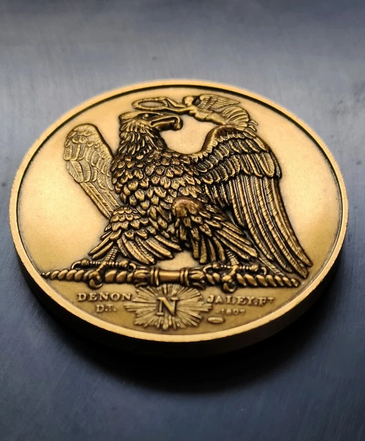 Boîte Décorative Grise – Aigle De Napoléon Bonaparte – 17,5 X 13 Cm