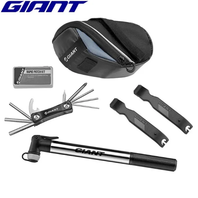 Giant Quick Fix Bike Combo Kit 6pc Pack with Bicycle Pump, Tools and Bag