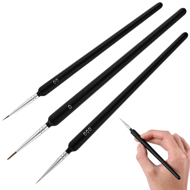 3 piezas pinceles de pintura micro premium confiables pinceles en miniatura