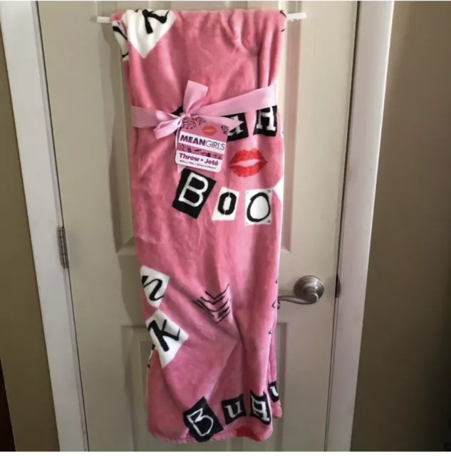 New Mean Girls Burn Book Soft Cozy Pink Plush Throw Blanket  50”x 70”