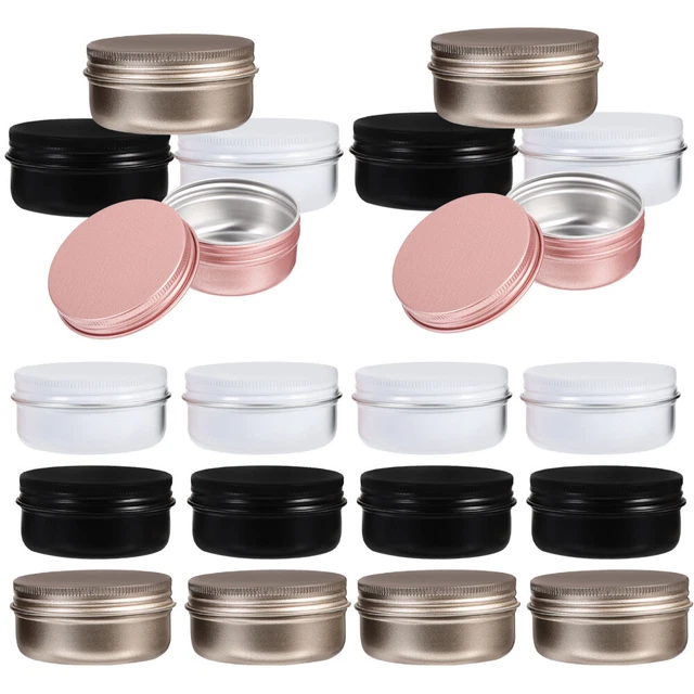 20pcs Round Aluminum Box Empty Jewelry Storage Case Small Aluminum Soap Boxes