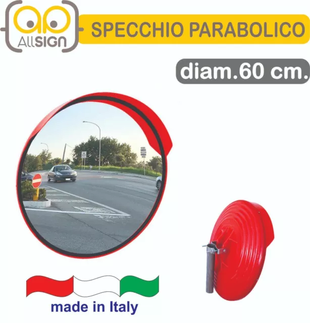 SPECCHIO PARABOLICO SEGNALETICA Stradale Diametro 80 EUR 109,00 - PicClick  IT