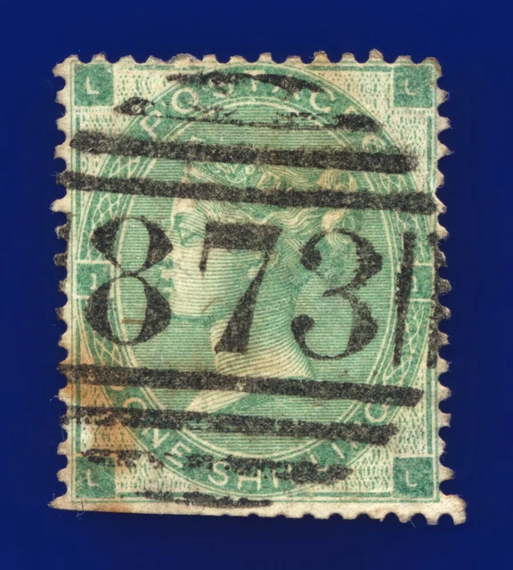 1862 SG90 1s Green J101(2) LL Weymouth Fair Used Cat £300 dswg