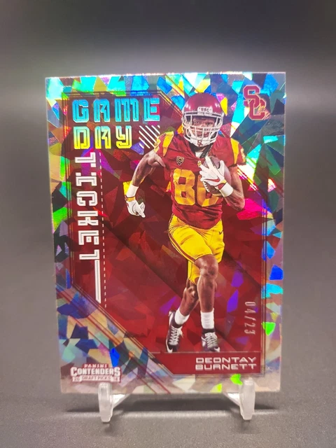 2018 Contenders Draft Picks Deontay Burnett Gameday Ticket Cracked Ice 04/23