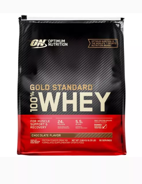 Optimum Nutrition Gold Standard 100% Whey Protein 2.88kg Chocolate Flavour